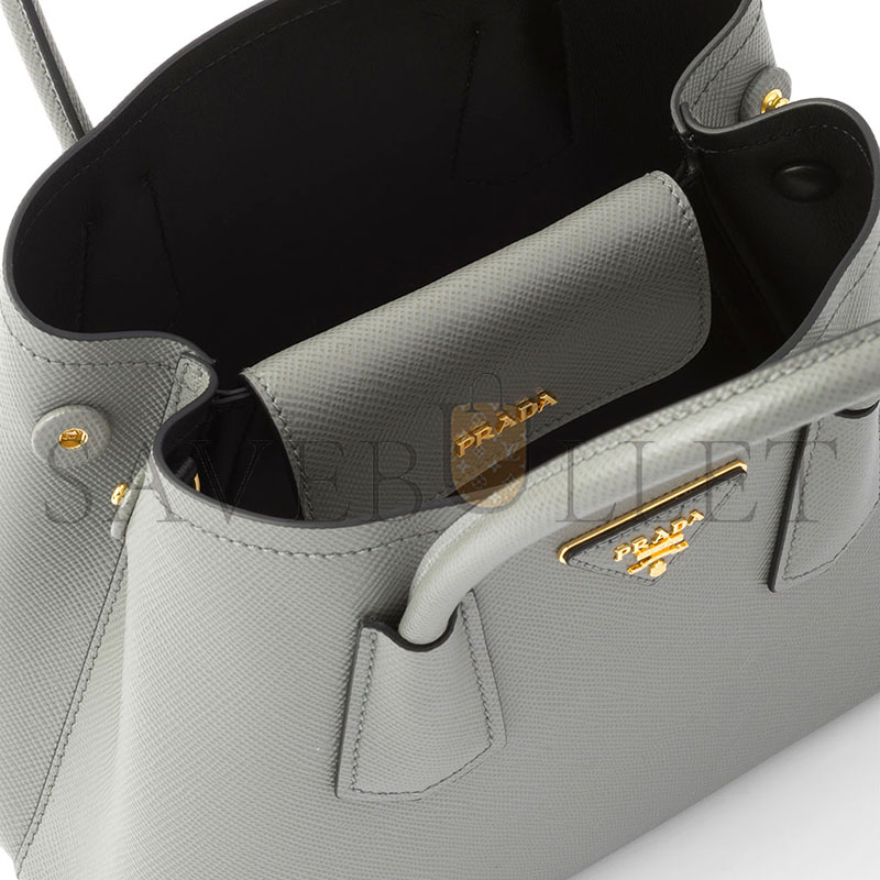 PRADA SMALL PRADA DOUBLE SAFFIANO LEATHER BAG 1BG443 01 (25*18.5*12.5cm)